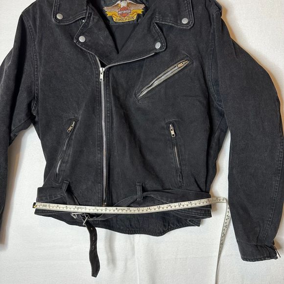 Womens Harley Davidson Jacket Angled Zipper Front Vintage See Photos for size - Picture 15 of 15